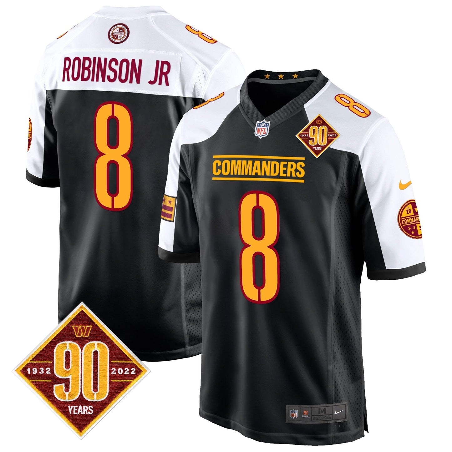 WAS 90th Anniversary Patch Game Jersey - All Stitched