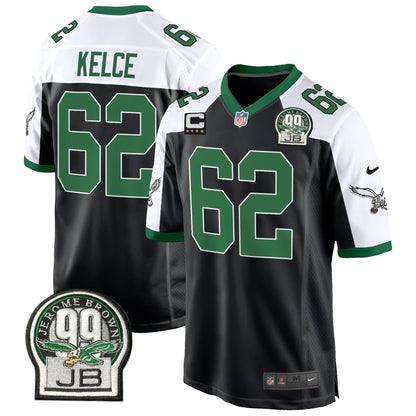 Eagles Jerome Brown Patch Kelly Green Alternate Game Jersey - All Stitched