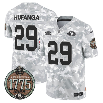 49ers 2024 Salute to Service Establishment Year Patch Vapor Limited Jersey - All Stitched