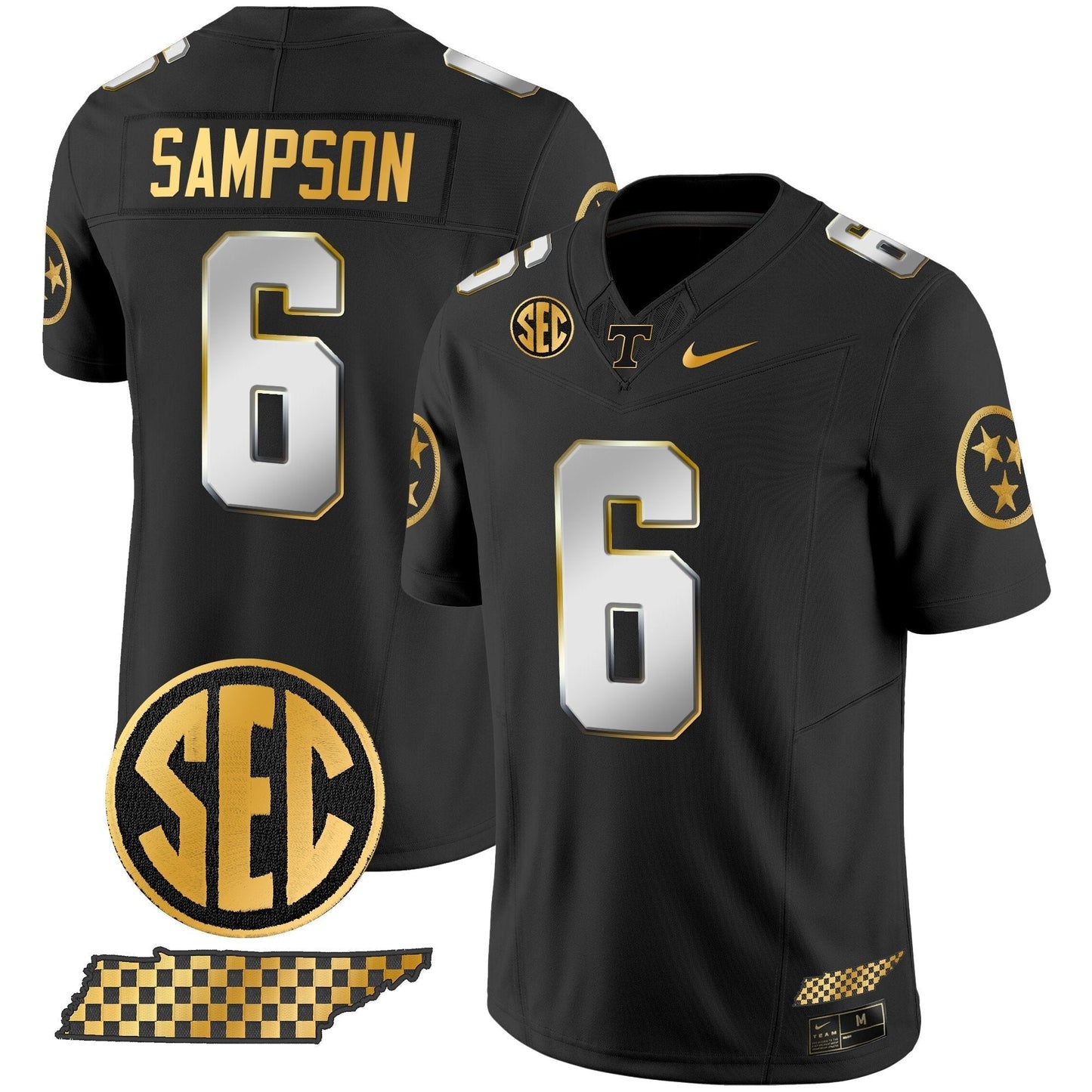 TENN 2024 Gold Vapor Limited Jersey V2 - All Stitched