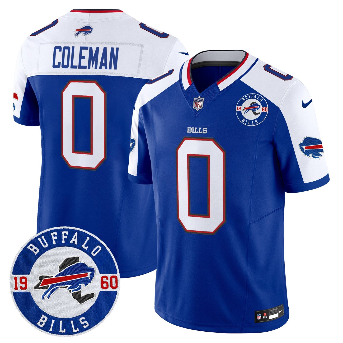 Men's Buffalo Bills 2024 Vapor Limited Jersey - Est. 1960 Patch - All Stitched