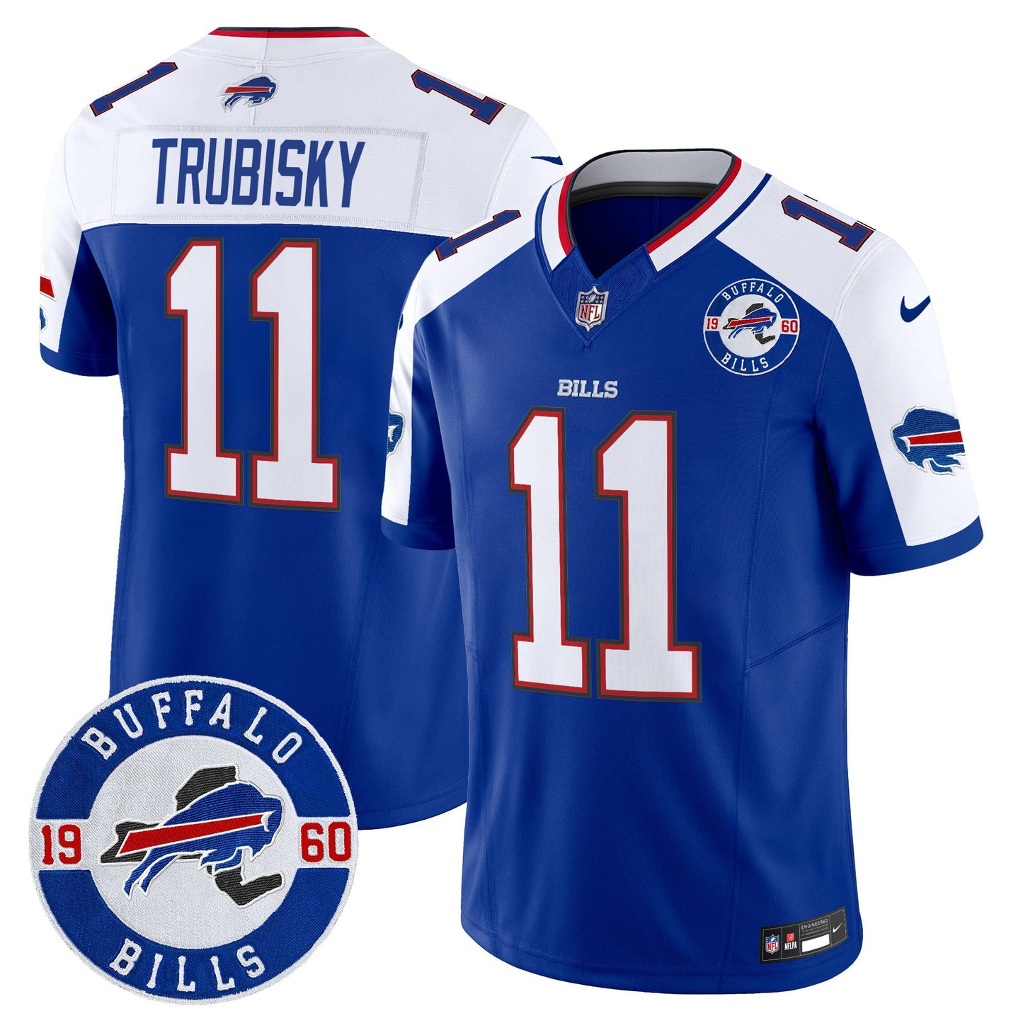 Men's Buffalo Bills 2024 Vapor Limited Jersey - Est. 1960 Patch - All Stitched