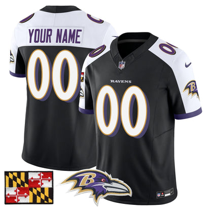 BAL 2024 Maryland Flag Vapor Limited Custom Jersey - All Stitched