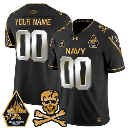 Navy MID 2024 Gold Vapor Limited Custom Jersey - All Stitched