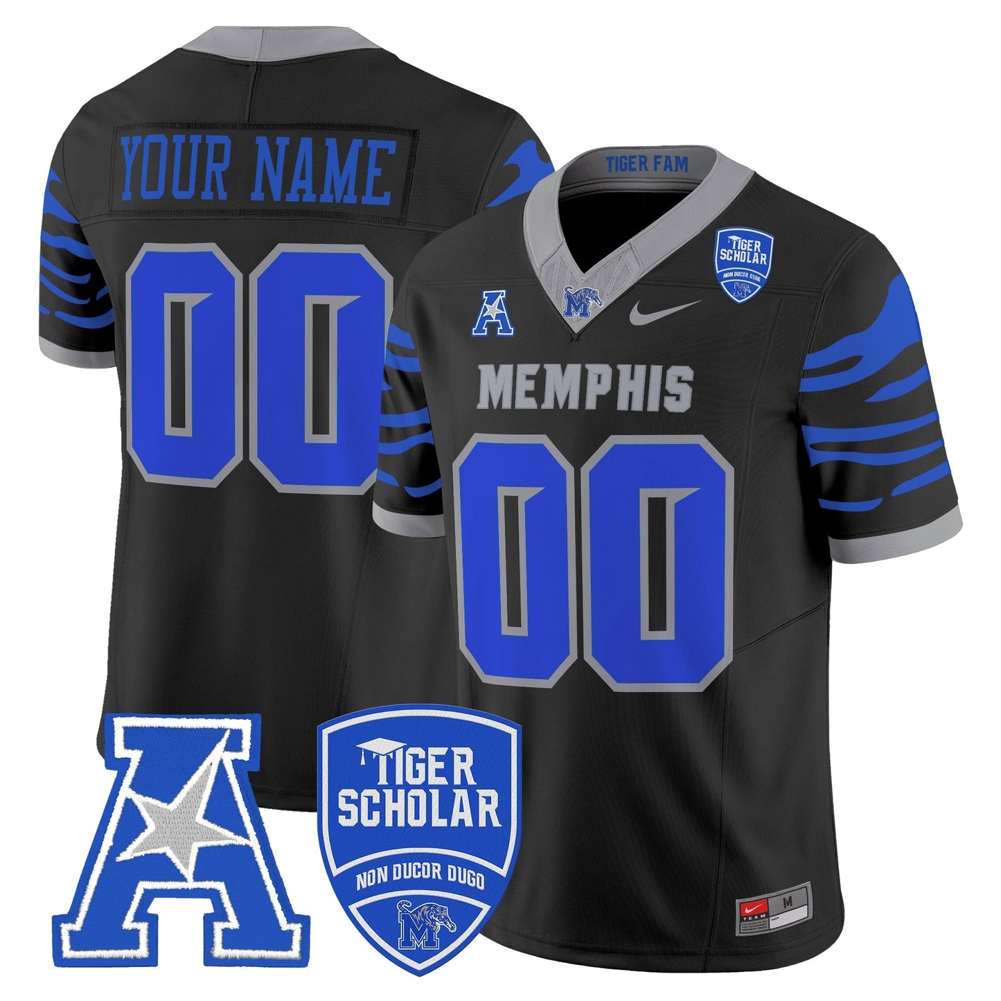 Memphis Tigers 2024 Vapor Limited Custom Jersey - All Stitched