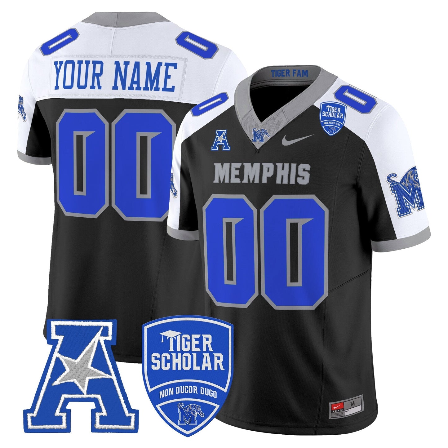 Memphis Tigers 2024 Vapor Limited Custom Jersey - All Stitched