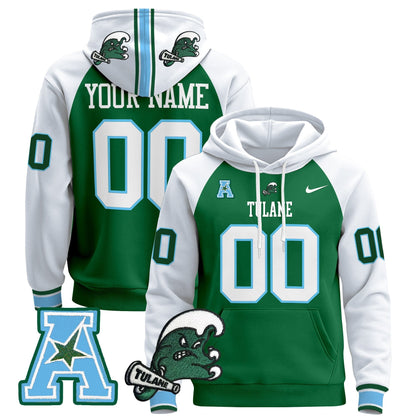 Tulane Green Wave 2024 Custom Pullover Hoodie - All Stitched
