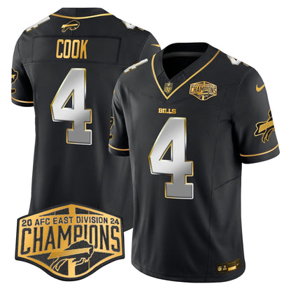 Bills 2024 AFC East Division Champions Gold Vapor Limited Jersey - All Stitched