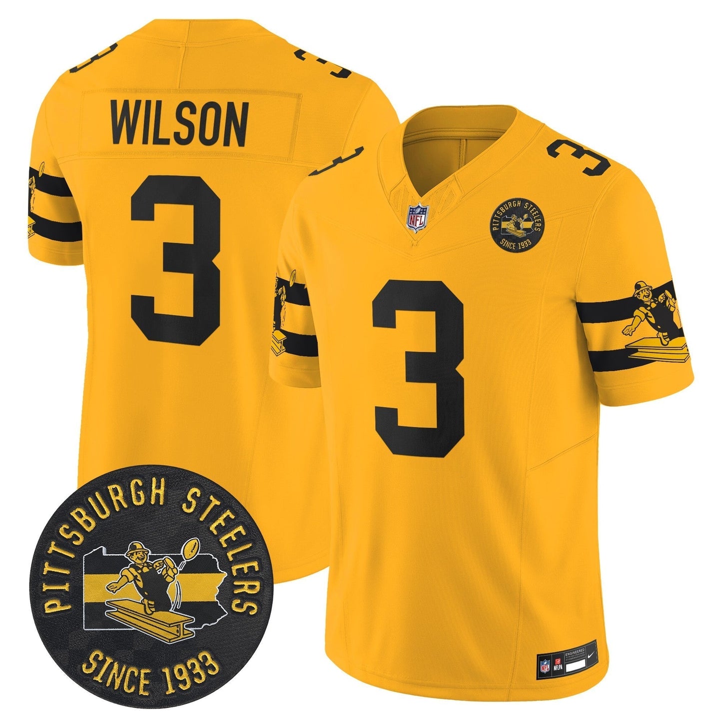 PIT Throwback 1933 Patch Vapor Limited Jersey - All Stitched