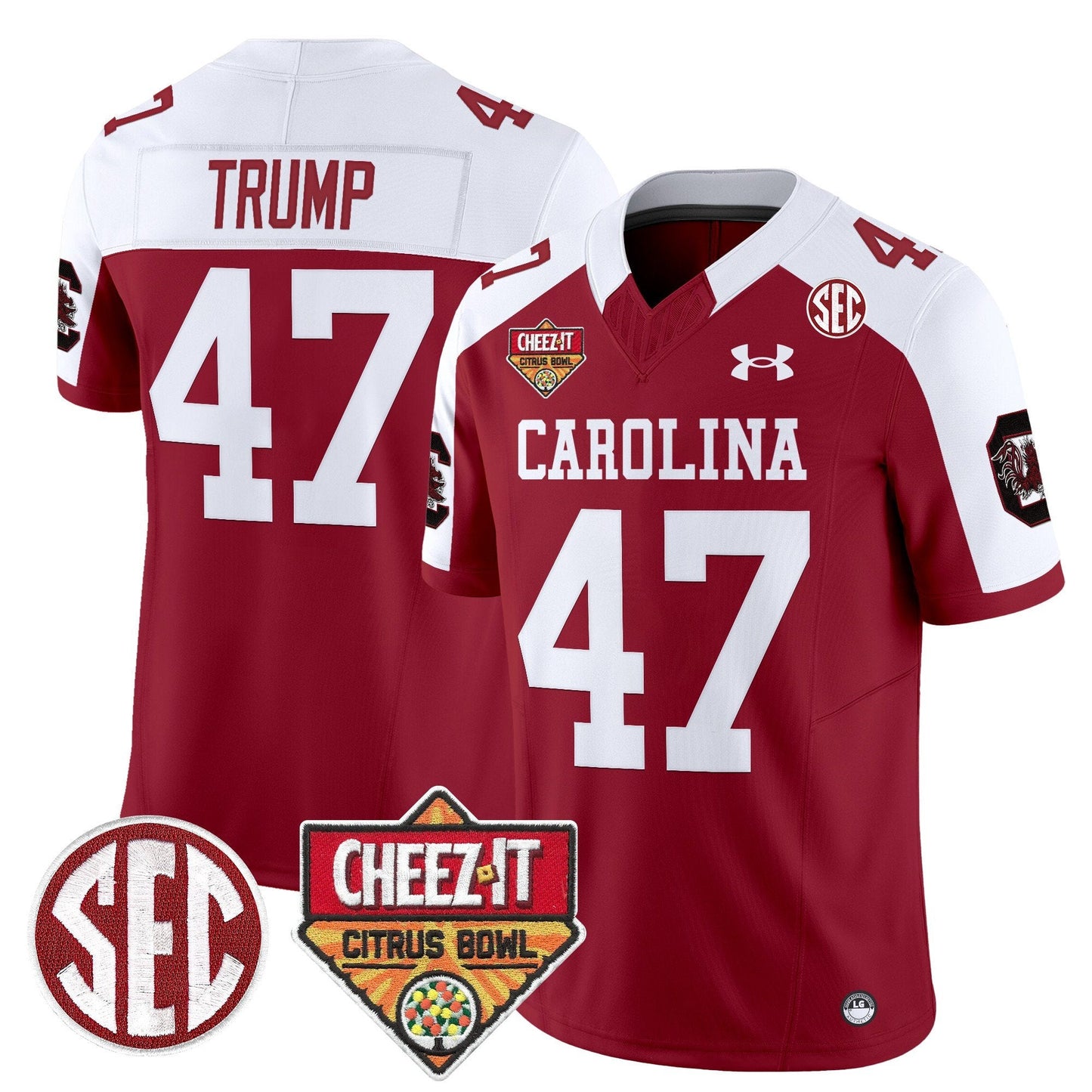 SCAR 1980 Throwback Cheez-It Citrus Bowl Patch Vapor Limited Jersey - All Stitched