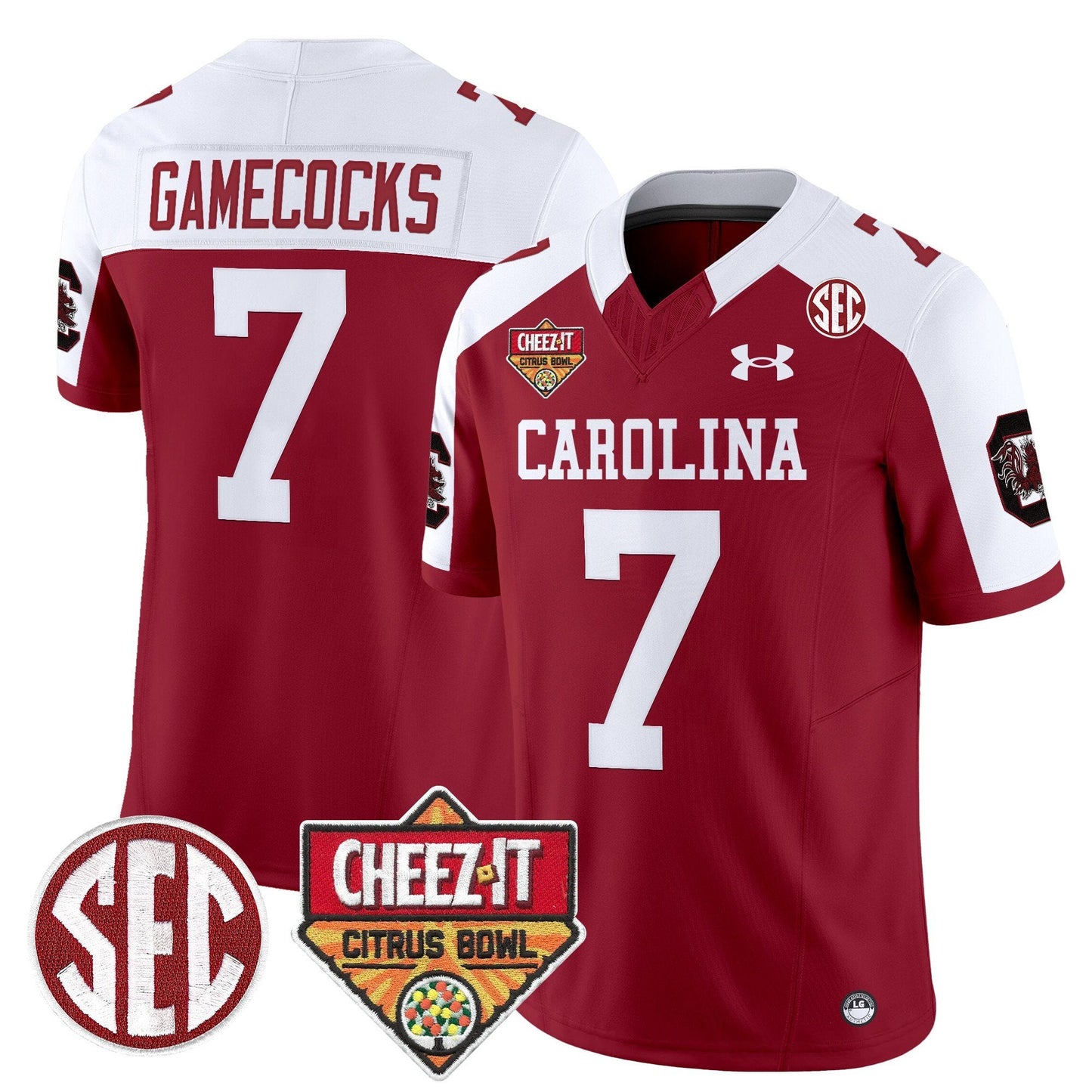 SCAR 1980 Throwback Cheez-It Citrus Bowl Patch Vapor Limited Jersey - All Stitched