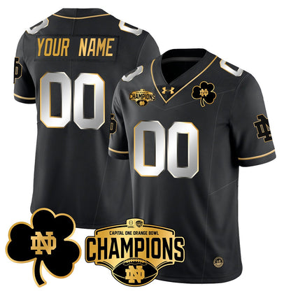 Custom ND 2025 Orange Bowl Champions Jersey N5 - All Stitched
