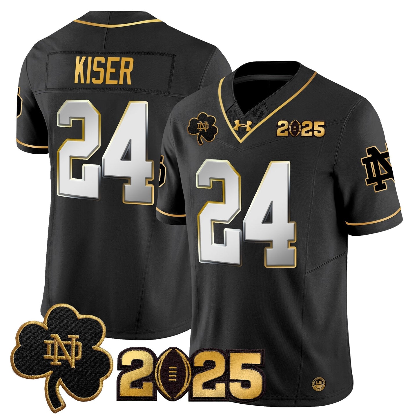 ND 2025 CFP Final Patch Gold Vapor Limited Jersey - All Stitched