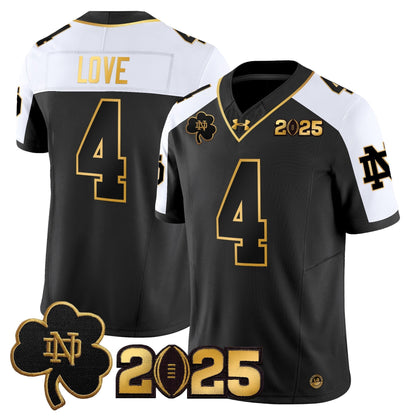 ND 2025 CFP Final Patch Gold Vapor Limited Jersey - All Stitched