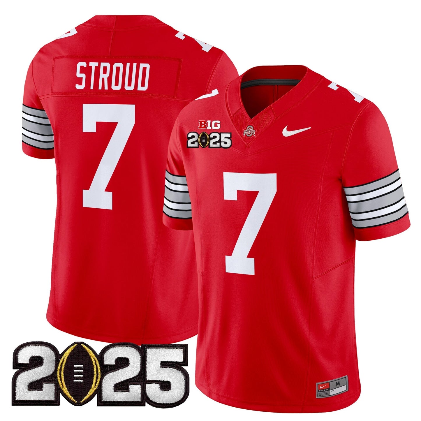 OSU 'Heritage Stripe' 2025 CFP Final Patch Vapor Limited Jersey - All Stitched
