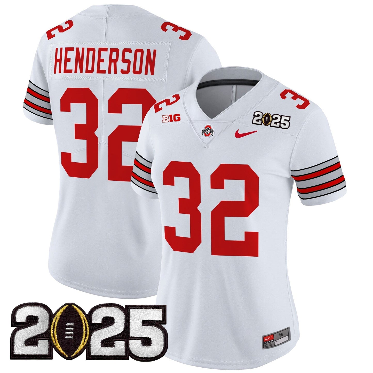 Women's OSU 'Heritage Stripe' 2025 CFP Final Patch Vapor Limited Jersey - All Stitched