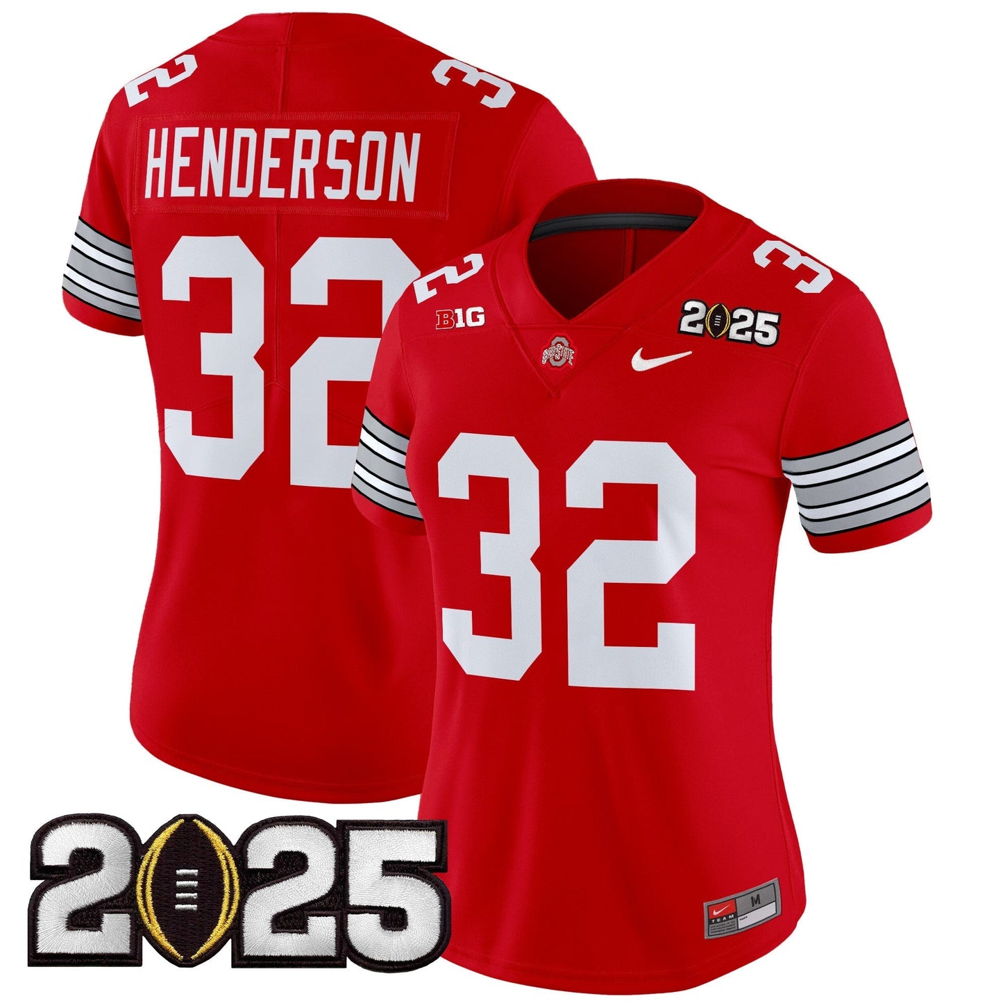 Women's OSU 'Heritage Stripe' 2025 CFP Final Patch Vapor Limited Jersey - All Stitched
