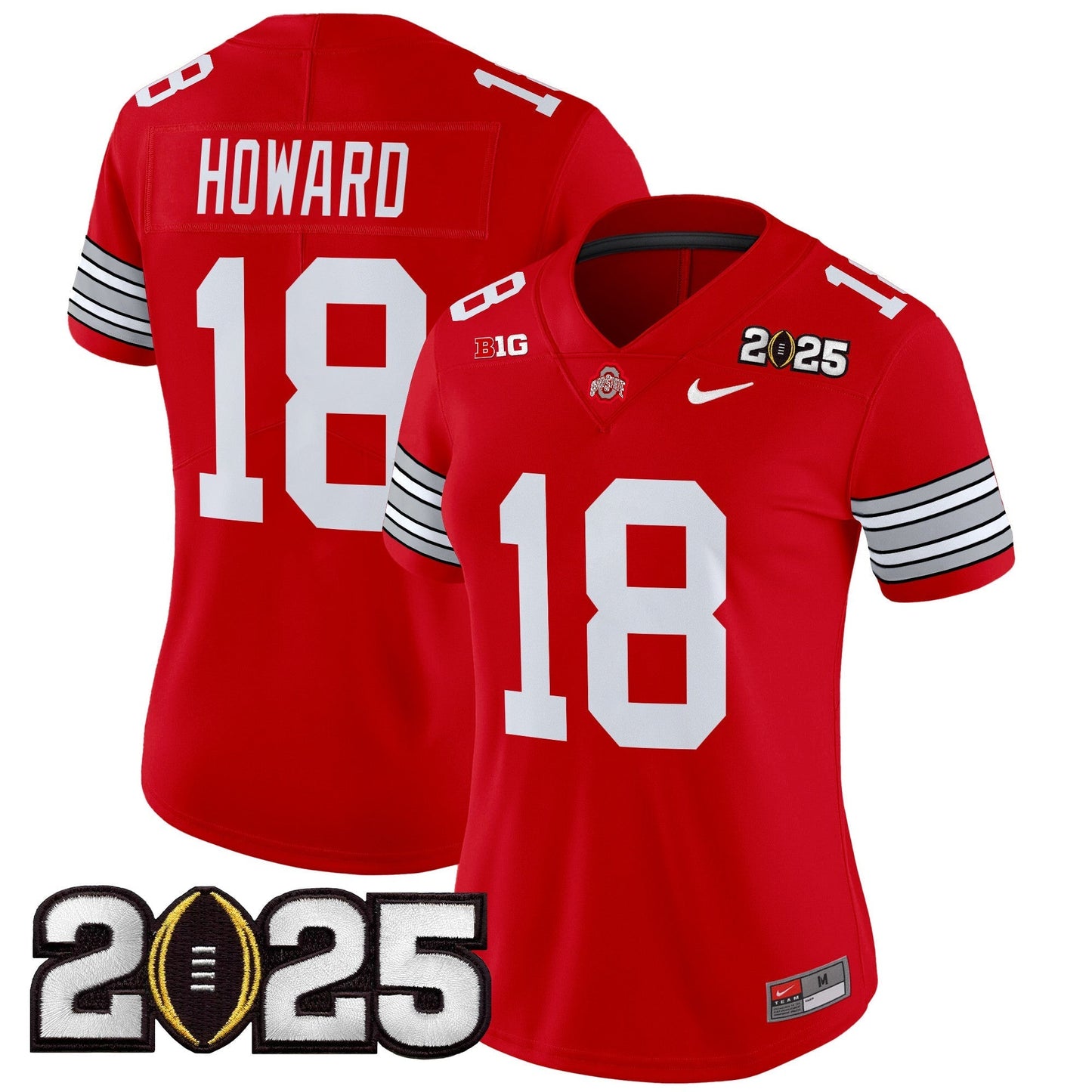 Women's OSU 'Heritage Stripe' 2025 CFP Final Patch Vapor Limited Jersey - All Stitched