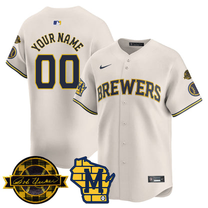 Custom Name/Number MIL 2025 Limited Jersey - Bob Uecker Patch - All Stitched
