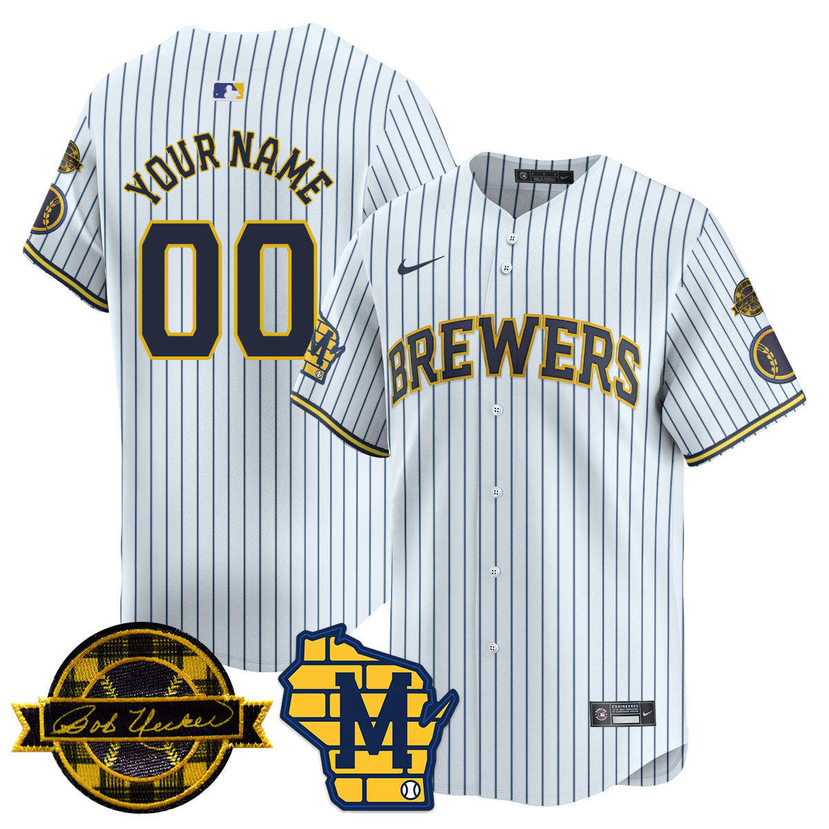 Custom Name/Number MIL 2025 Limited Jersey - Bob Uecker Patch - All Stitched