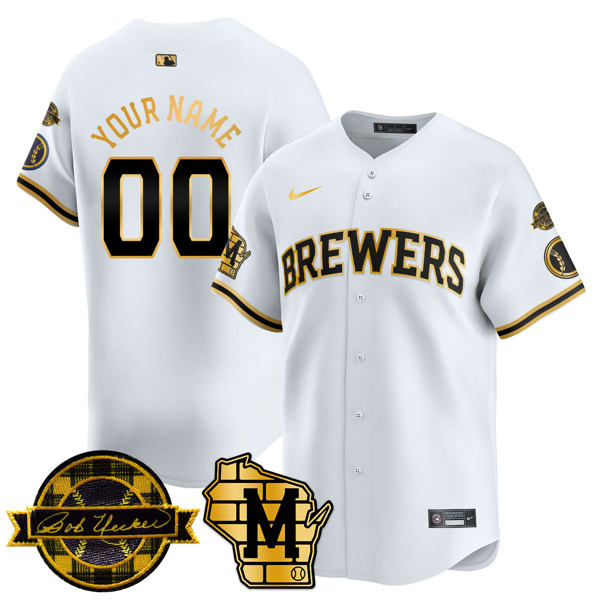 Custom Name/Number MIL 2025 Limited Jersey - Bob Uecker Patch - All Stitched