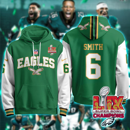 PHI Super Bowl LIX Champions Gold Hoodie N2R - All Stitched