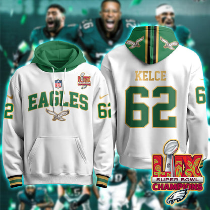 PHI Super Bowl LIX Champions Gold Hoodie N2R - All Stitched