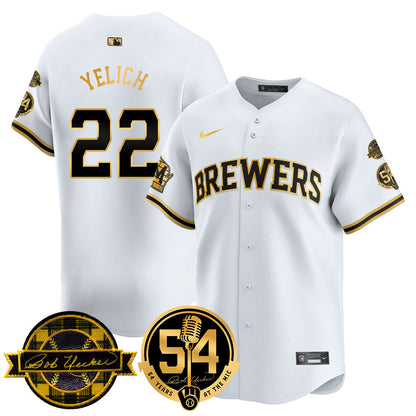 MIL Jersey - Bob Uecker, 54 Seasons for Brewers - All Stitched
