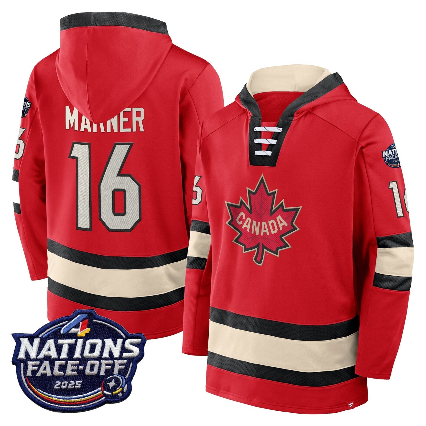 Canada 4 Nations Face-Off 2025 Inside Line Pullover Hoodie - All Stitched