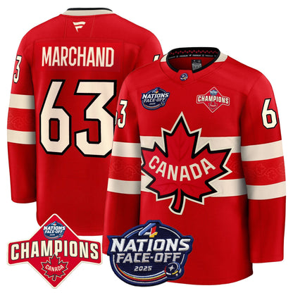 Men's Canada 4 Nations Face-Off 2025 Champions Premium Jersey - All Stitched
