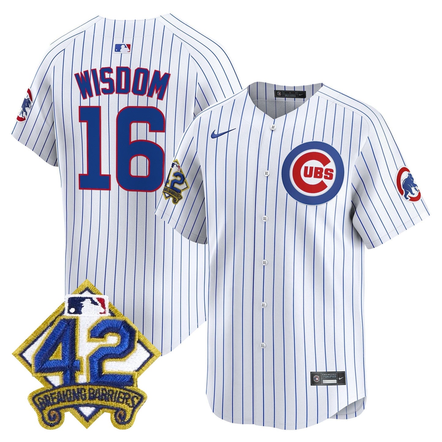 Men's Chicago Cubs 2025 Jackie Robinson Patch Vapor Premier Limited Jersey - All Stitched