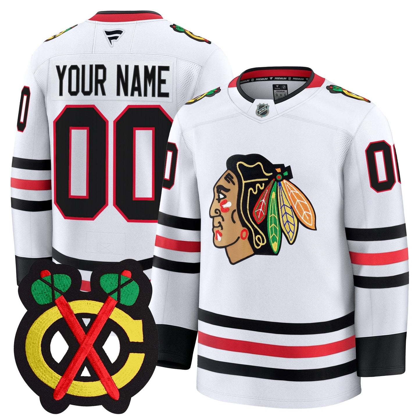 Chicago Blackhawks Winter Classic Patch Premium Custom Jersey - All Stitched