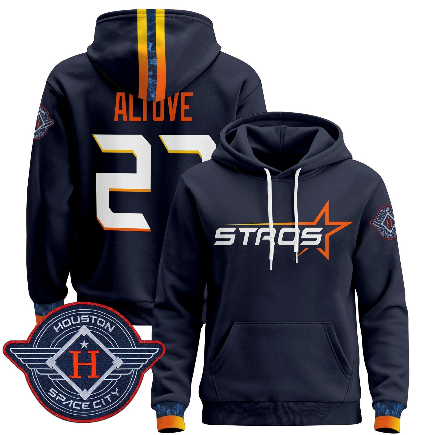 Men's Houston Astros 2025 City Connect Pullover Hoodie - All Stitched