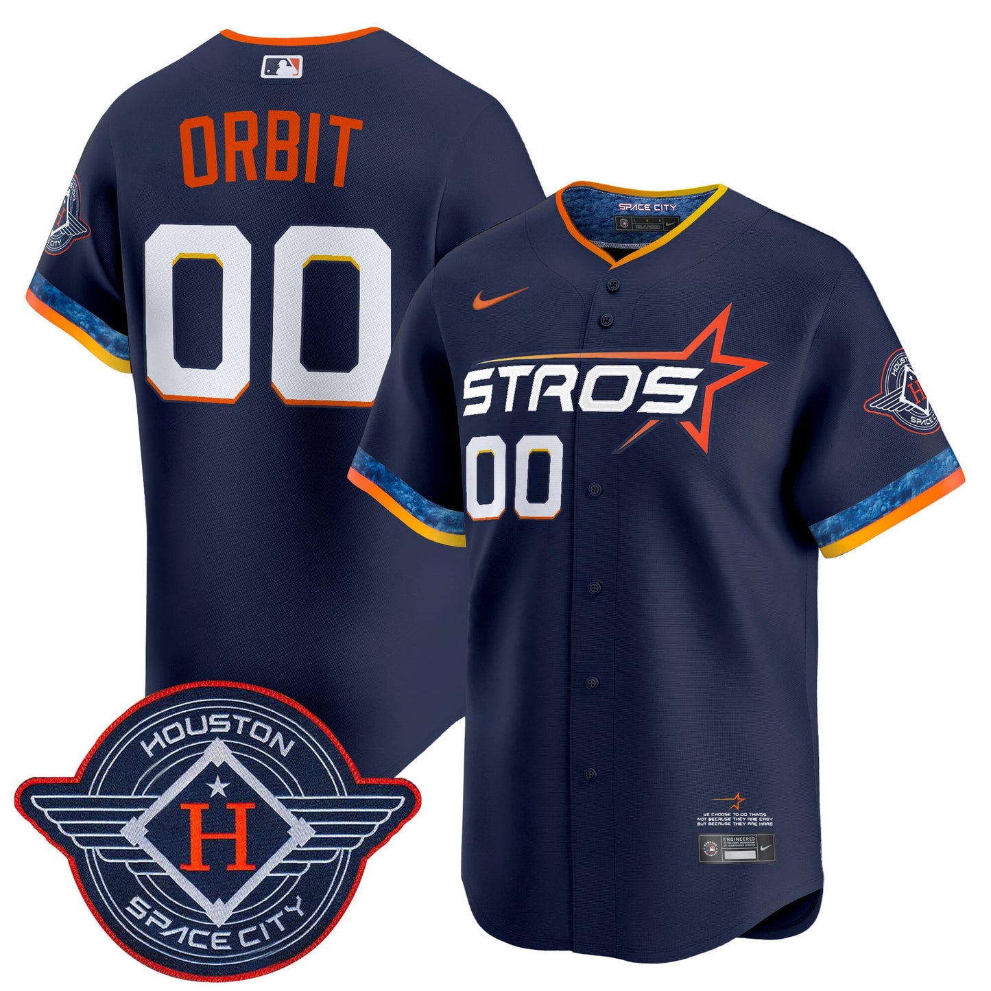 Men's Houston Astros 2025 City Connect Vapor Premier Limited Jersey - All Stitched