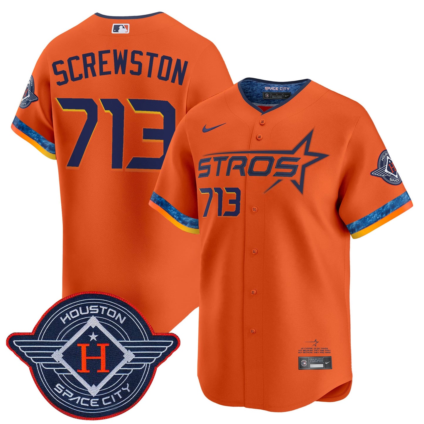 Men's Houston Astros 2025 City Connect Vapor Premier Limited Jersey - All Stitched