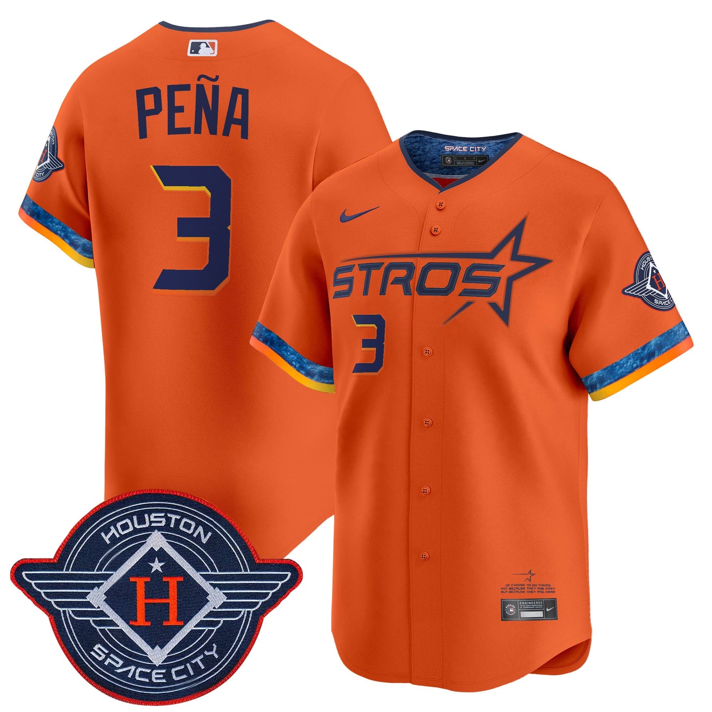 Men's Houston Astros 2025 City Connect Vapor Premier Limited Jersey - All Stitched