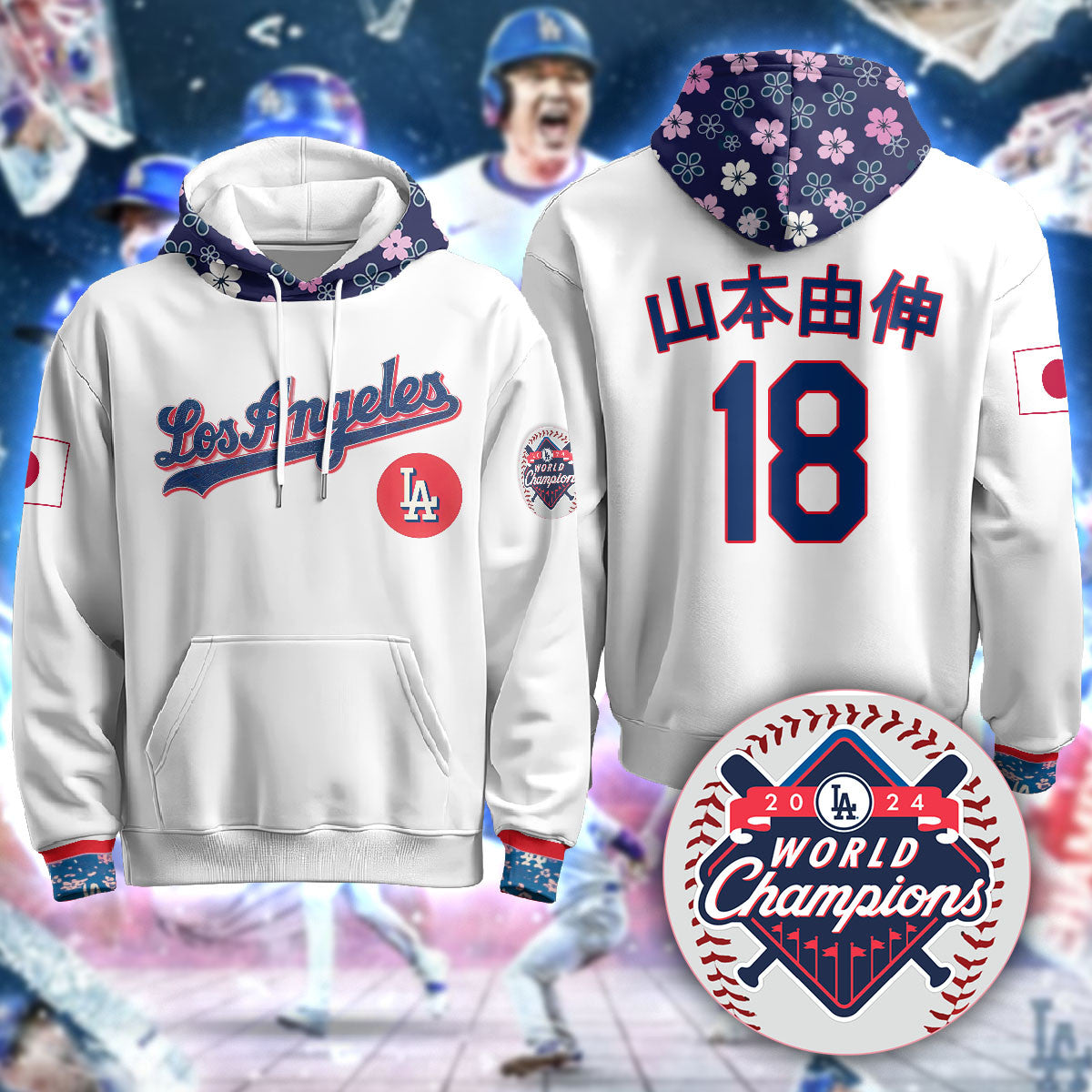Los Angeles Dodgers Japanese Heritage Night Hoodie - All Stitched