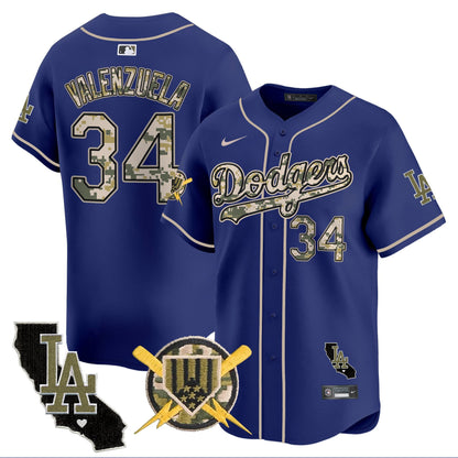Dodgers Armed Forces Day Vapor Premier Limited Jersey - All Stitched