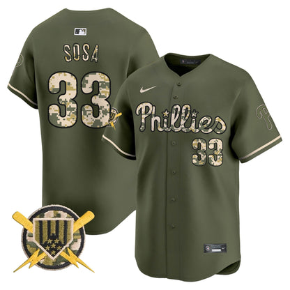 Phillies Armed Forces Day Vapor Premier Limited Jersey - All Stitched