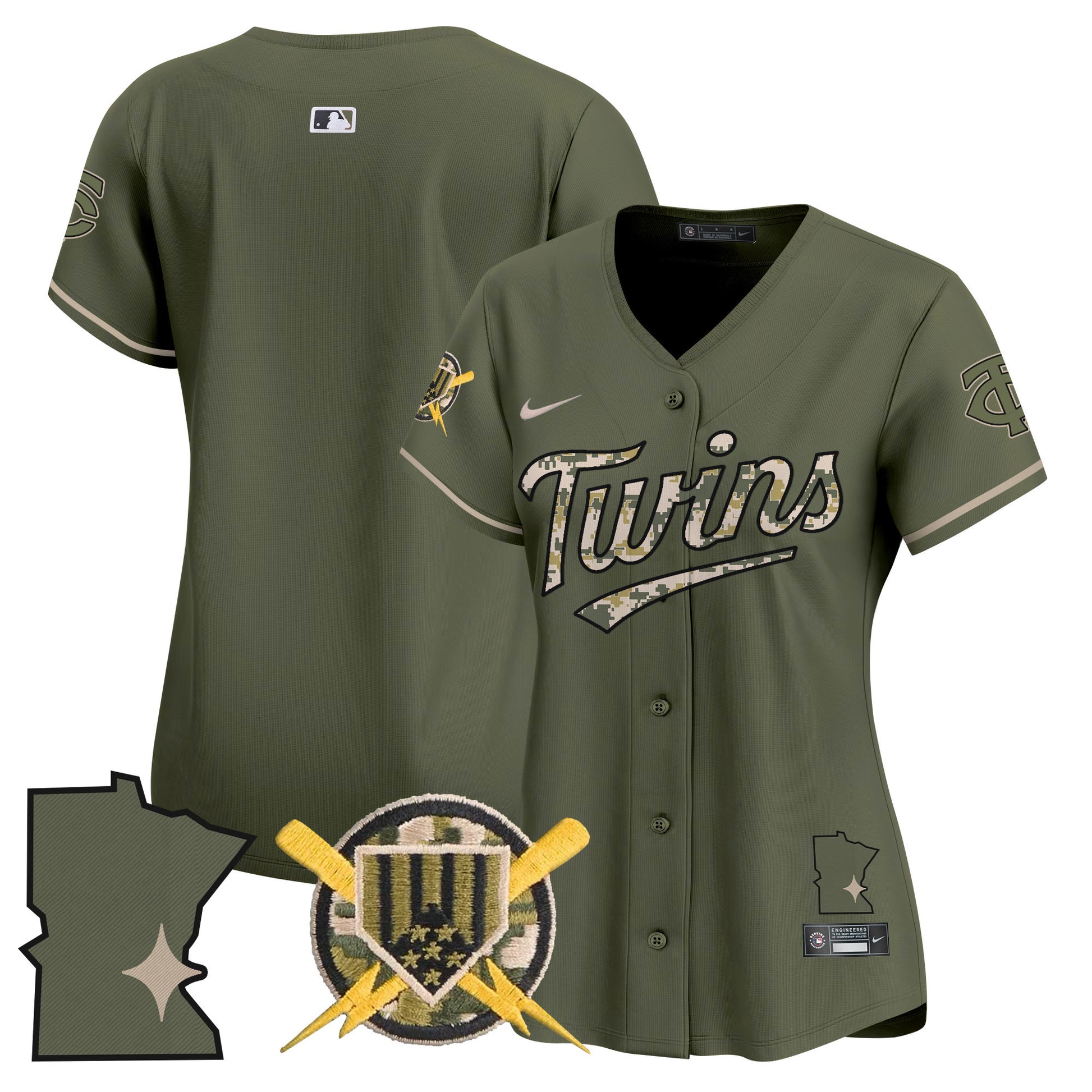 Minnesota Twins Armed Forces Day Vapor Premier Limited Jersey - All Stitched