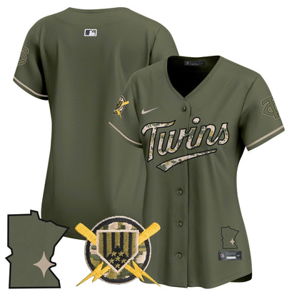 Minnesota Twins Armed Forces Day Vapor Premier Limited Jersey - All Stitched