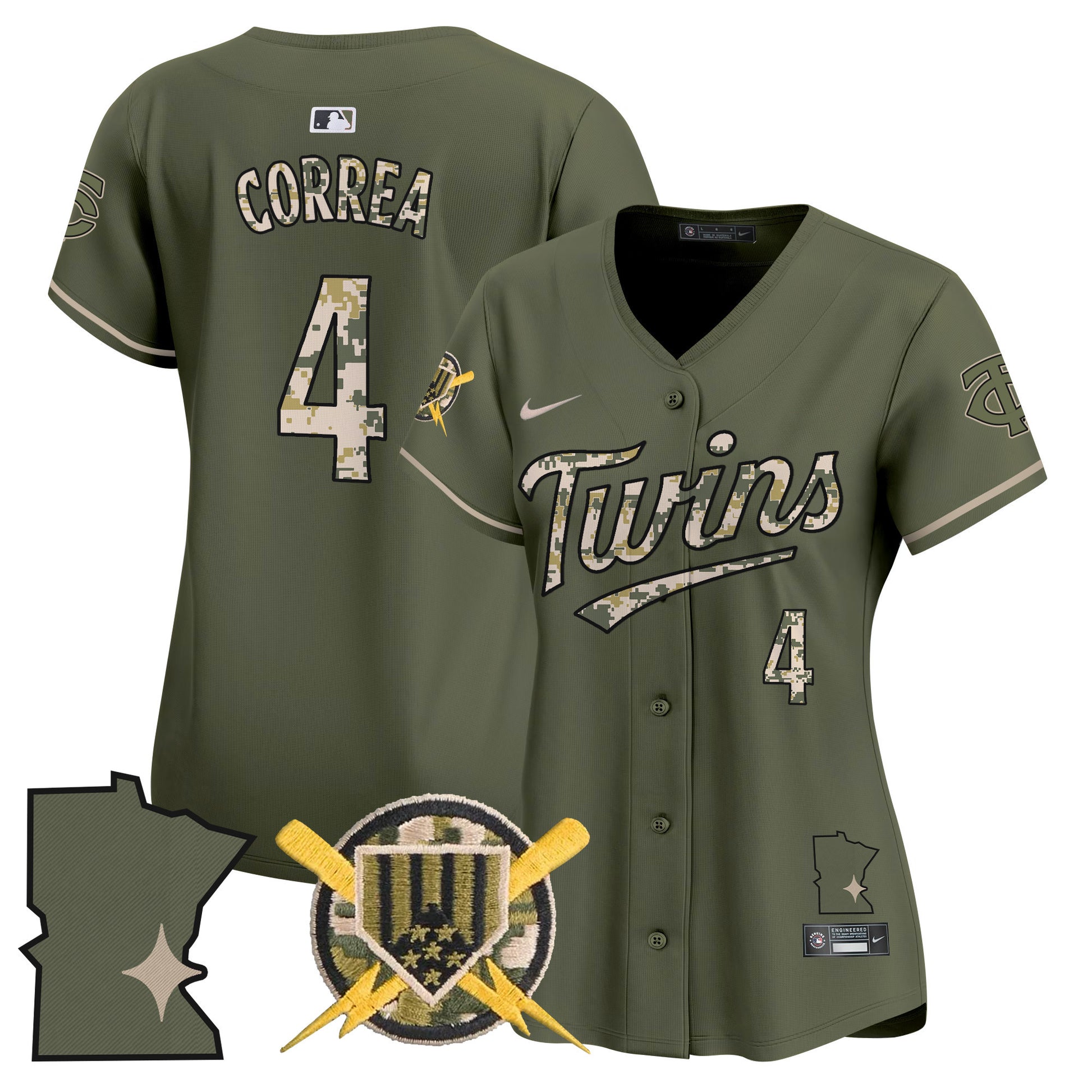Minnesota Twins Armed Forces Day Vapor Premier Limited Jersey - All Stitched