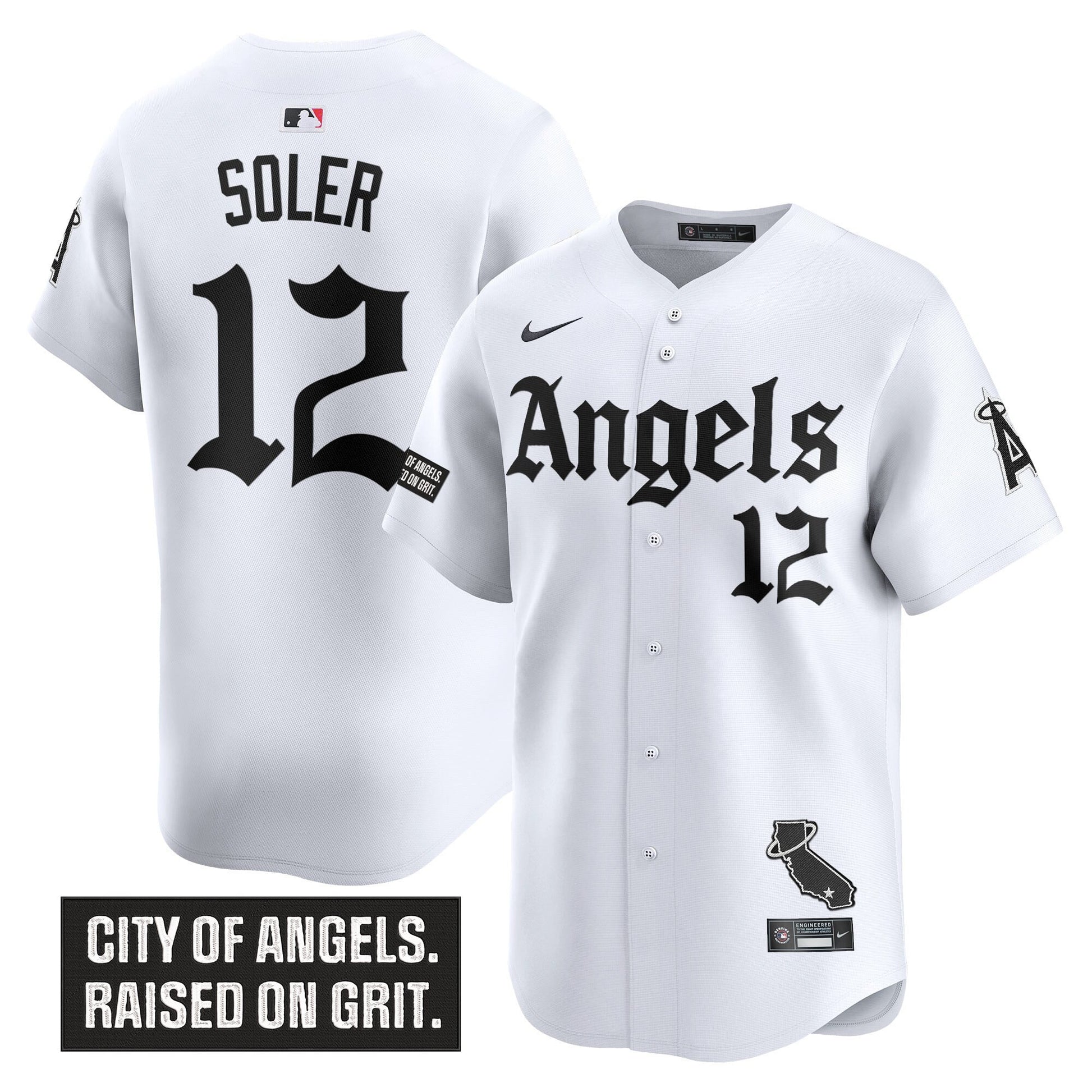 Men's Los Angeles Angels 'Gothic Halo Edition' Vapor Premier Limited Jersey - All Stitched