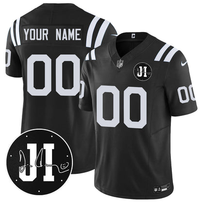 Custom Indianapolis Colts Limited 2025 Jersey - Memorial Patch for Jim Irsay - All Stitched