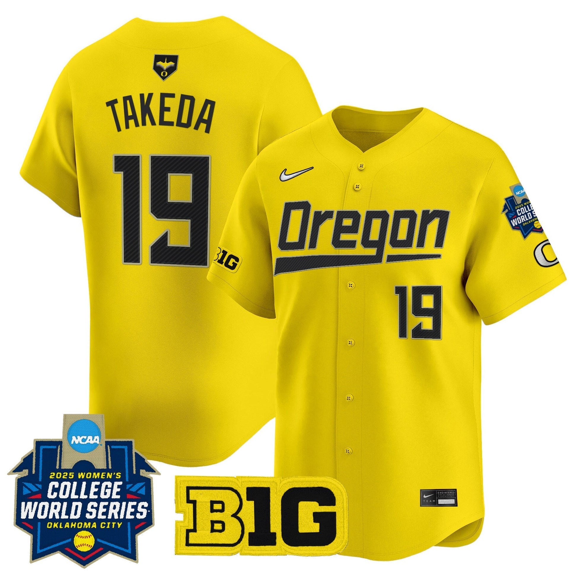 Men's size - Oregon Ducks Softball 2025 World Series (WCWS) Vapor Premier Limited Jersey - All Stitched