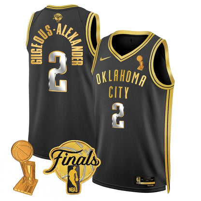 Men's Oklahoma City Thunder Jersey - Trophy + Final Patch - All Stitched