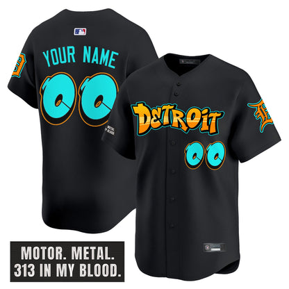 Detroit Tigers 'Graffiti Motor City Edition' Vapor Premier Limited Custom Jersey - All Stitched