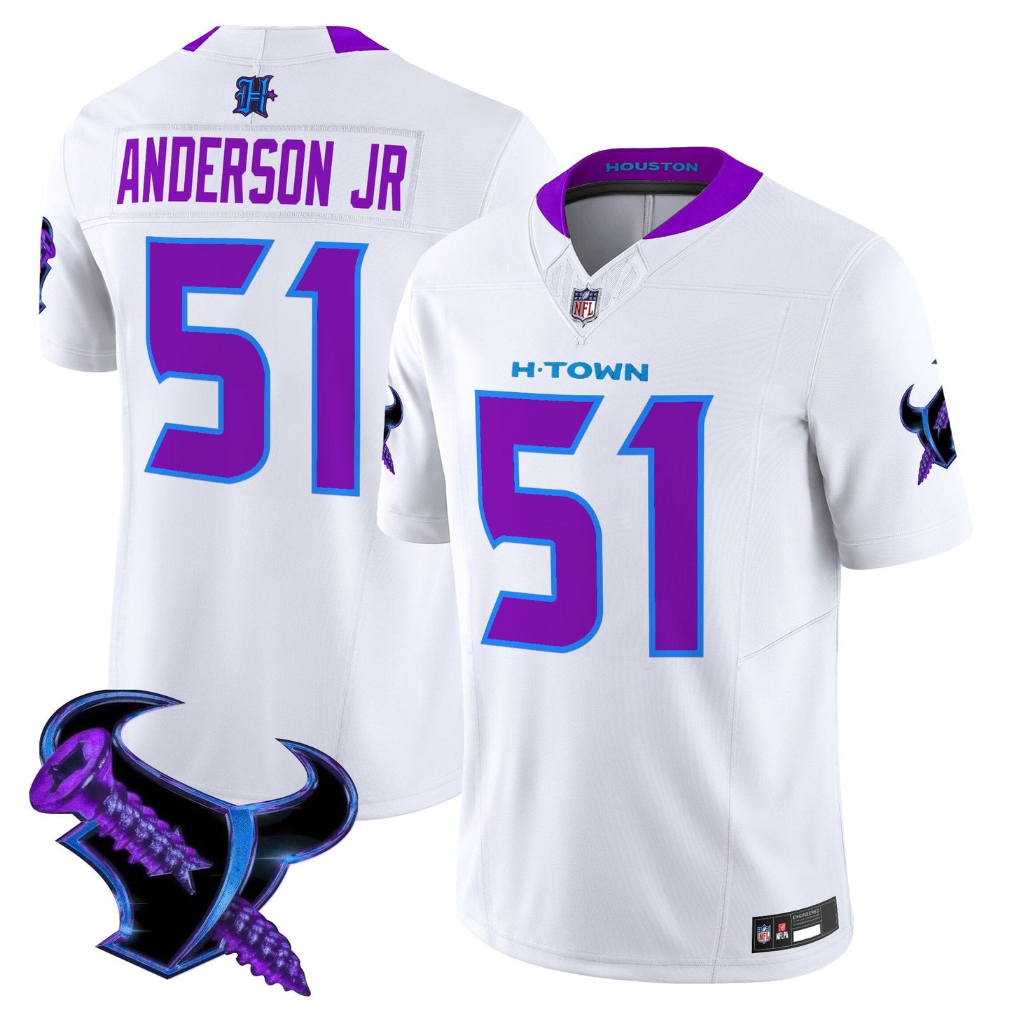 Men's Houston Texans 2025 DJ Screw Vapor Limited Jersey - All Stitched