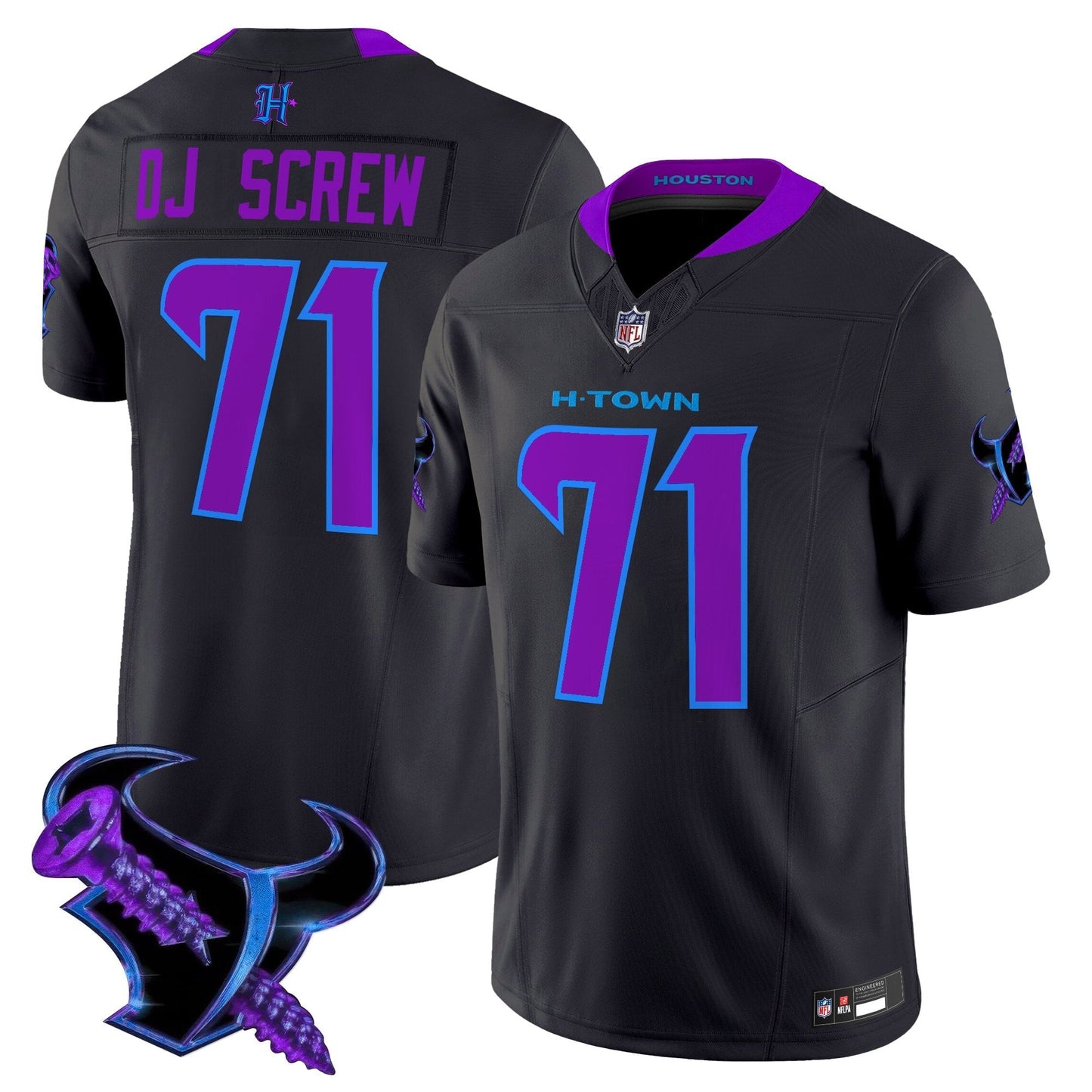 Men's Houston Texans 2025 DJ Screw Vapor Limited Jersey - All Stitched