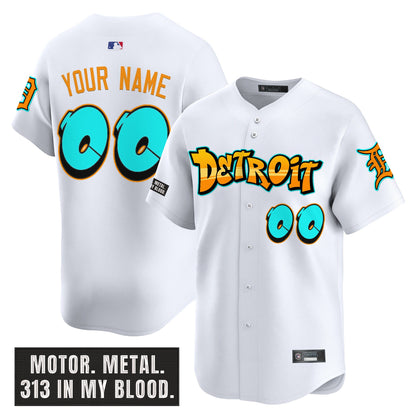 Detroit Tigers 'Graffiti Motor City Edition' Vapor Premier Limited Custom Jersey - All Stitched